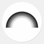 Straight Rainbow.png Round Sticker