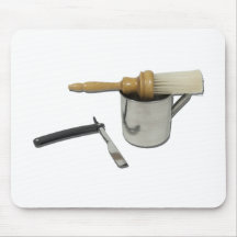 StraightRazorMugBrush101311 Mouse Pad