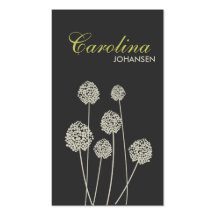 STRANGE FLOWERS TAN/GRAY Business Card