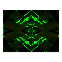 Strange Green Alien Design Post Cards