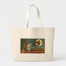 Strange Sights Are Seen on Halloween, Child, Cat,  Bag