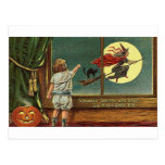 Strange Sights Are Seen on Halloween, Child, Cat,  Post Card