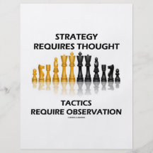 Strategy Requires Thought Tactics Observation Flyer Design