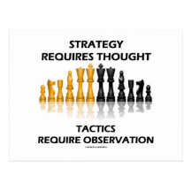 Strategy Requires Thought Tactics Observation Postcards