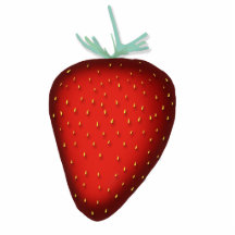 Strawberry Acrylic with a metal pin-back Acrylic Cut Outs