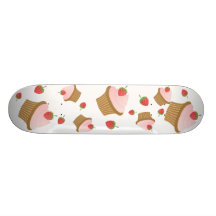 Strawberry Chocolate Cupcake Skate Board Deck