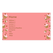 Strawberry Chocolate Cupcakes Business Card