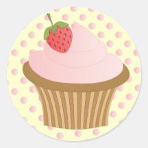Strawberry Chocolate Round Stickers