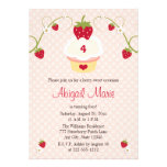 Strawberry Cupcake Birthday Invitation Any Age