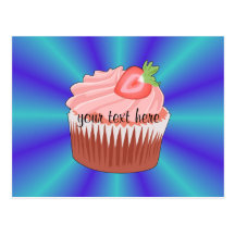 Strawberry Cupcake Postcard