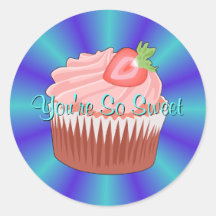 Strawberry Cupcake Stickers