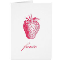 Strawberry (Fraise) Notecards