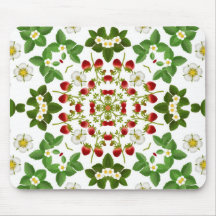 Strawberry Geometric Design Mousepad