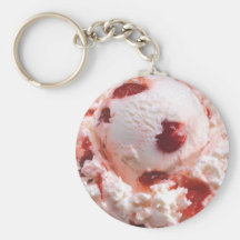 strawberry ice cream key chains