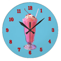 Strawberry Milkshake wall clocks