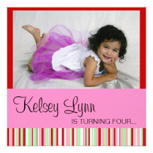Strawberry Red Pink Invitation