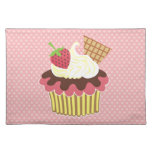 Strawberry & Whipped Cream Cupcake Placemat
