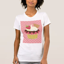Strawberry & Whipped Cream Cupcake T-shirt