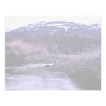Stream and Mountain Landscape Custom Announcements