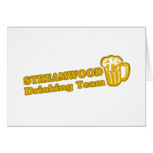 Streamwood Drinking Team tee shirts Card