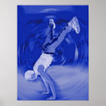 Street Dancing - in Blue Poster