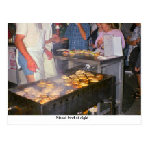 Street food at night postcard