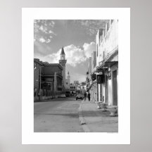 Street in Tripoli (B&W) Poster