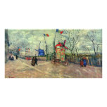 Street Scene In Montmartre Le Moulin À Poivre By V Photo Cards