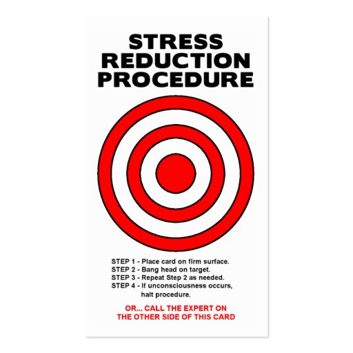 stress-reduction-funny-business-card-zazzle