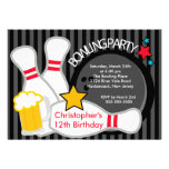 Strike up Fun Bowling Birthday Party Invitation