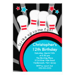 Strike up Fun Bowling Birthday Party Invitation