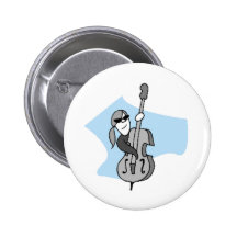 String Instruments-Double Bass Pinback Button
