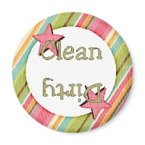 Stripe Clean/Dirty Dishwasher Magnet magnets