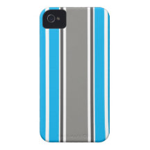 Stripe Pattern - Blue and Grey iPhone 4 & 4S Case iPhone 4 Case
