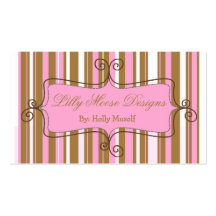 striped business card fun cute designer colroful