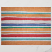 Striped fabric texture full colour flyer
