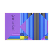 Striped rhomb canvas print