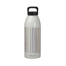 stripes67 LIGHT BLUE PINK WHITE STRIPES NEUTRAL CO Drinking Bottles