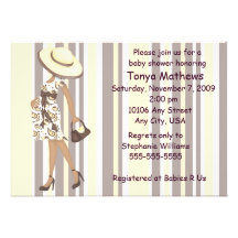 Stripes And Paisley Baby Shower Invitation (AA)