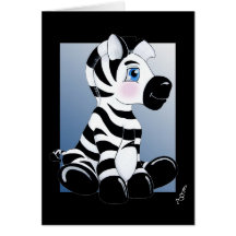 Stripes the Baby Zebra Greeting Card