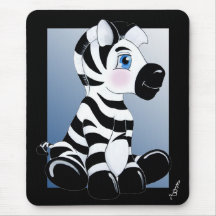 Stripes the Baby Zebra Mousepad