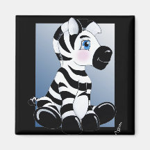 Stripes the Baby Zebra Refrigerator Magnets