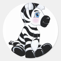 Stripes the Baby Zebra Stickers