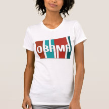 Stripey Style Obama Retro Tee