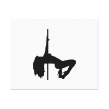 Striptease girl gallery wrap canvas