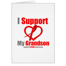 Stroke Awareness I Support My Grandson Card