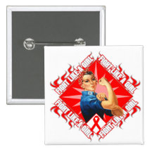 Stroke Fight Rosie The Riveter Pins