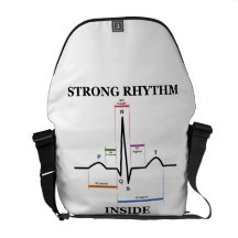 Strong Rhythm Inside (ECG / EKG Electrocardiogram) Messenger Bags