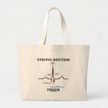 Strong Rhythm Inside (ECG/EKG Heartbeat) Bags