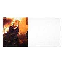 Structure Fire Personalized Photo Card